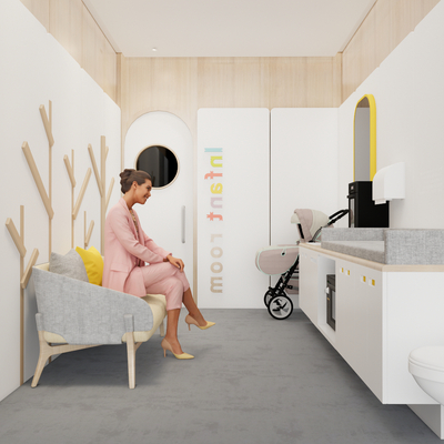 modern public space mother and baby room