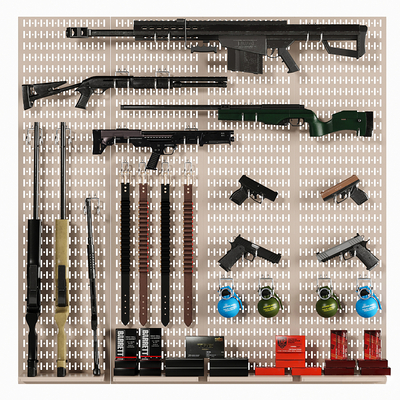 Firearms Weapon Wall Machine Gun Sniper Rifle