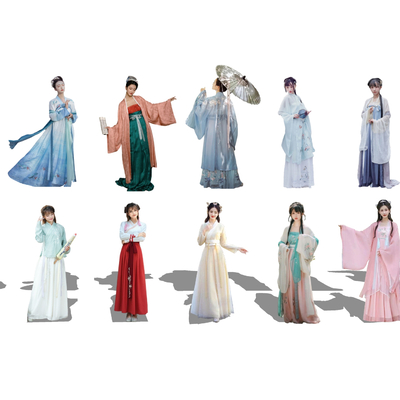 Chinese Hanfu Beauty Figure 2d Component