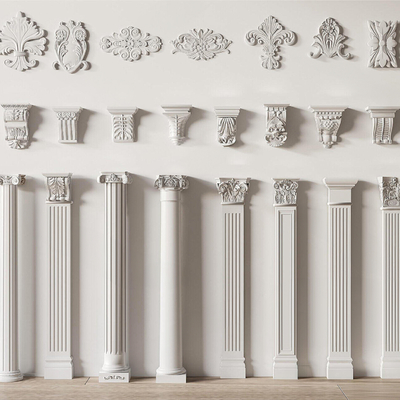 European style column carved stigma plaster column