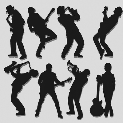 Music figure silhouette