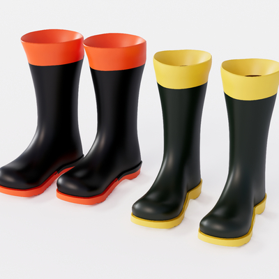 Modern rain boots