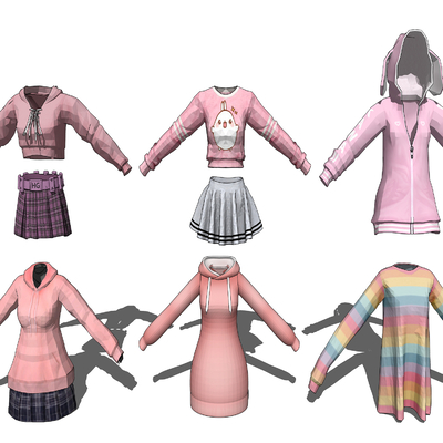 Pink clothes suit