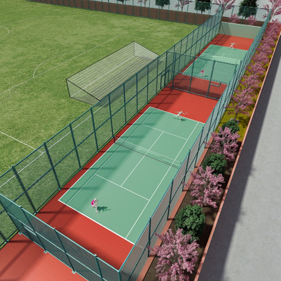 modern tennis stadium