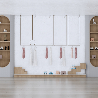 Clothing Exhibition Wall Display Cabinet