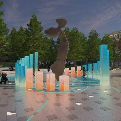 Commercial Square Art Sculpture