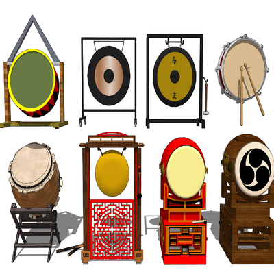 Chinese musical instruments of gongs and drums