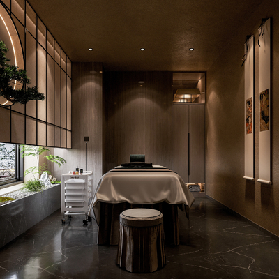 Neo-Chinese Style Beauty Salon Spa Room