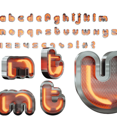 Stainless steel neon luminous characters