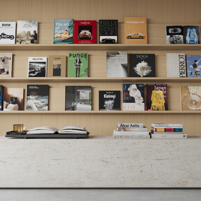 Modern Magazine Bookshelf