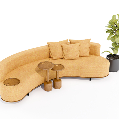 Curved Sofa Multiplayer Sofa