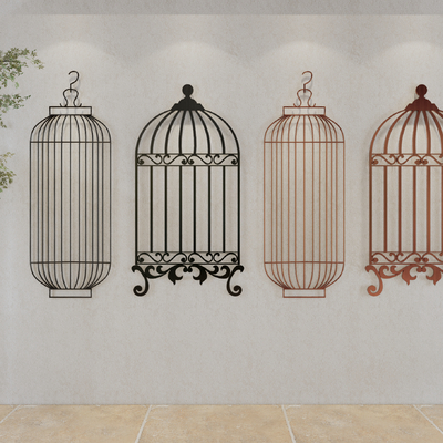 Bird cage wall decoration