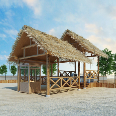 New Chinese-style thatched pavilion