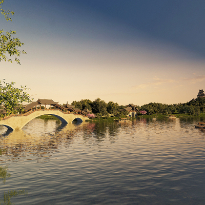 Chinese Lakeside Garden