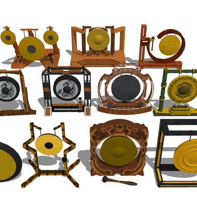 Chinese musical instruments gongs and drums