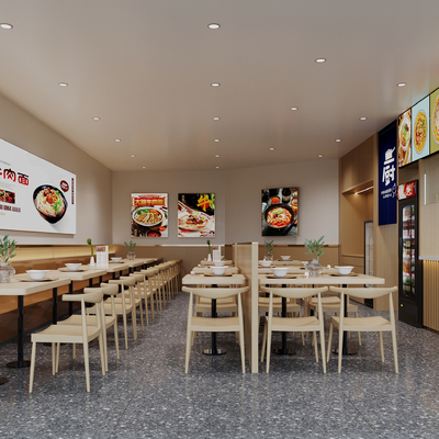 Modern noodle restaurant fast food restaurant