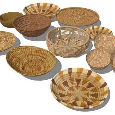 Bamboo woven basket storage basket basket basket