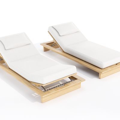 Modern beach lounger