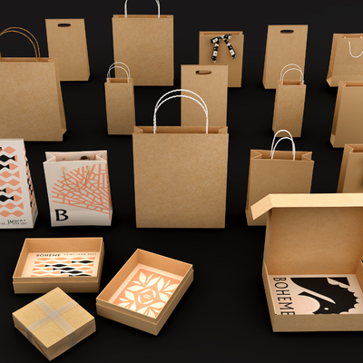 modern tote bag carton kraft paper