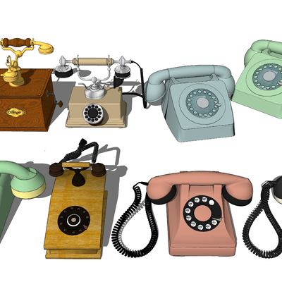 Retro landline wired telephone