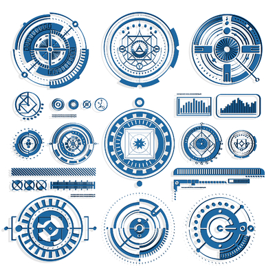 Technology element silhouette