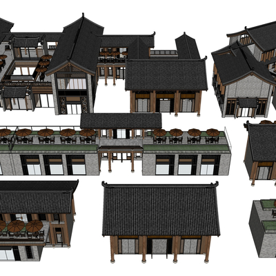 New Chinese-style Country House Homestay Building