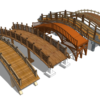 wooden arch bridge