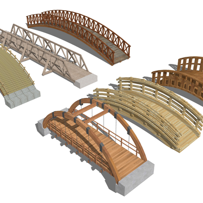 wooden arch bridge