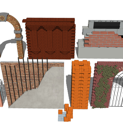 Building red brick wall