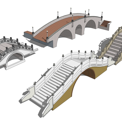 Chinese-style Stone Arch Bridge Courtyard Bridge