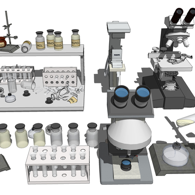 Chemical experiment equipment microscope test tube