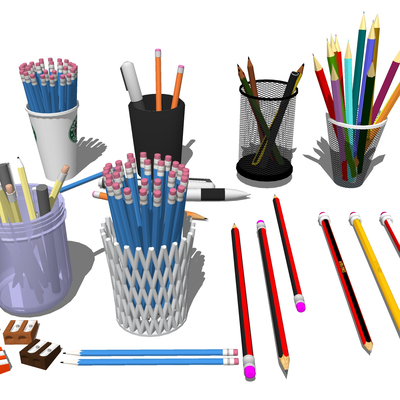 pencil color pencil pen container stationery