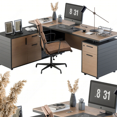 modern office desk and chair