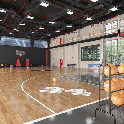 modern basketball hall