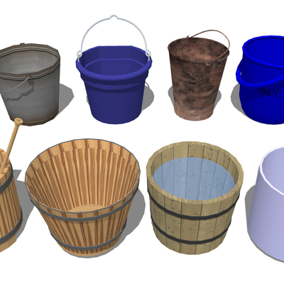 Wooden Barrel Water Bucket