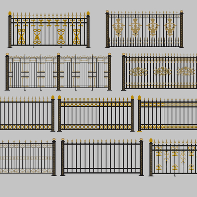 European-style iron railings