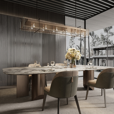 Minotti Miloti Dining Table and Chair