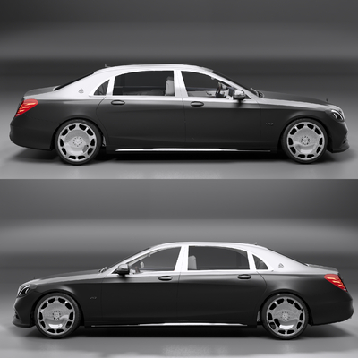 Two-color Maybach limousine