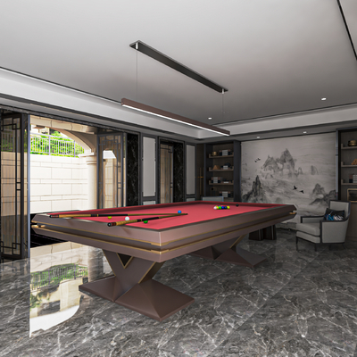 New Chinese Entertainment Room Billiards Room