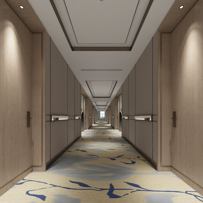 Modern Hotel Corridor