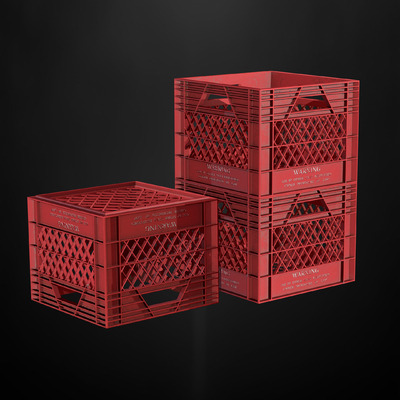 Plastic red storage basket