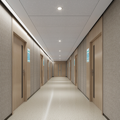 modern hospital walkway