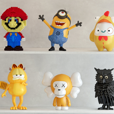 Trendy ornaments cartoon ornaments