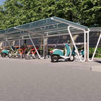 Modern non-motorized carport