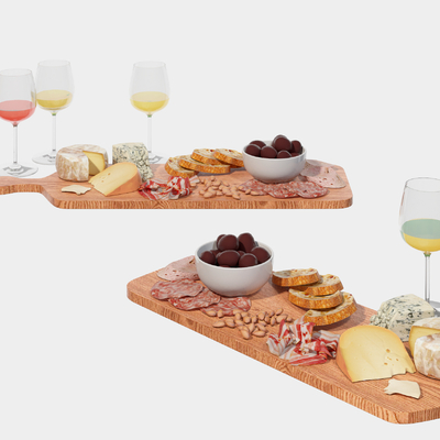 Bread Wine Glass Snacks