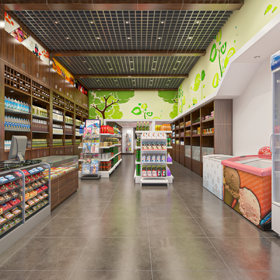 Modern Convenience Store Supermarket