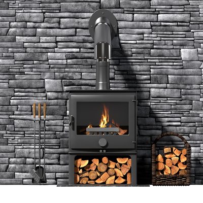 Quiet open fire fireplace heater