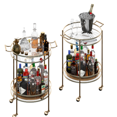 Wine cart wine rack