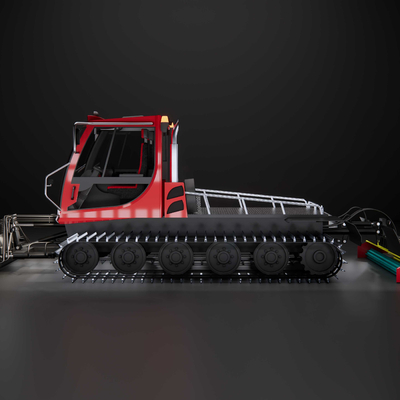 Snowmobile tracked snowblower