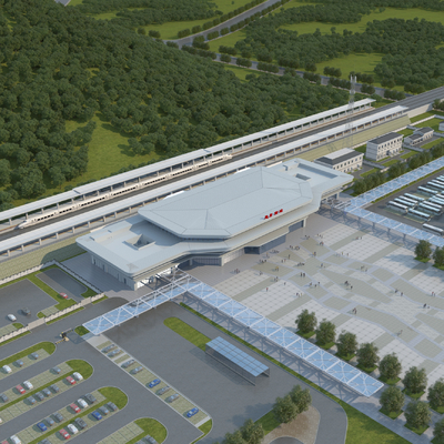 High-speed railway station